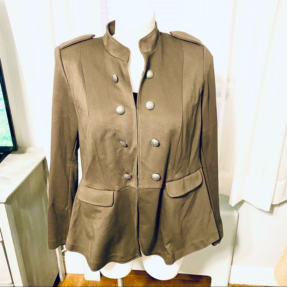 Olive peplum blazer new